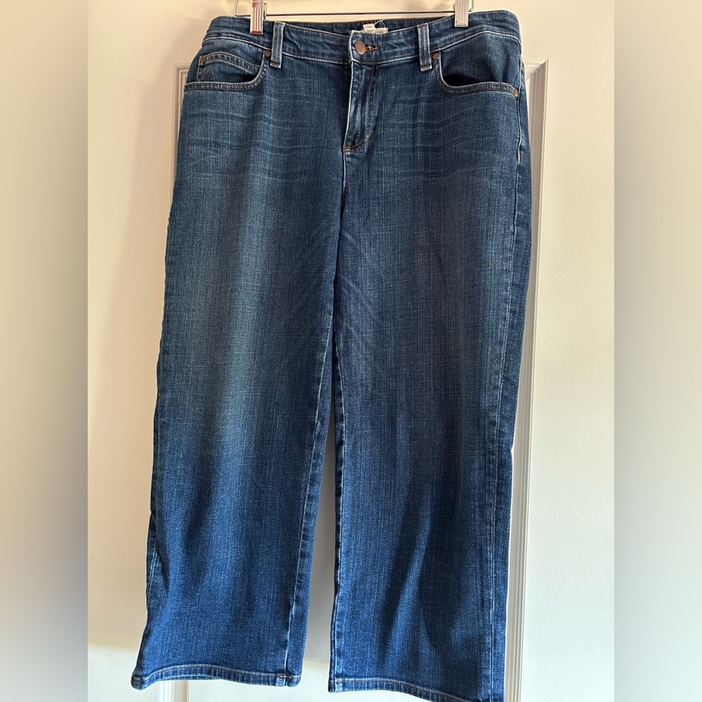 Eileen Fisher Dark Blue Straight Leg Jeans